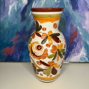 Bitossi Rosenthal Netter Raymor Italian Pottery Vase Italy MCM Floral Large